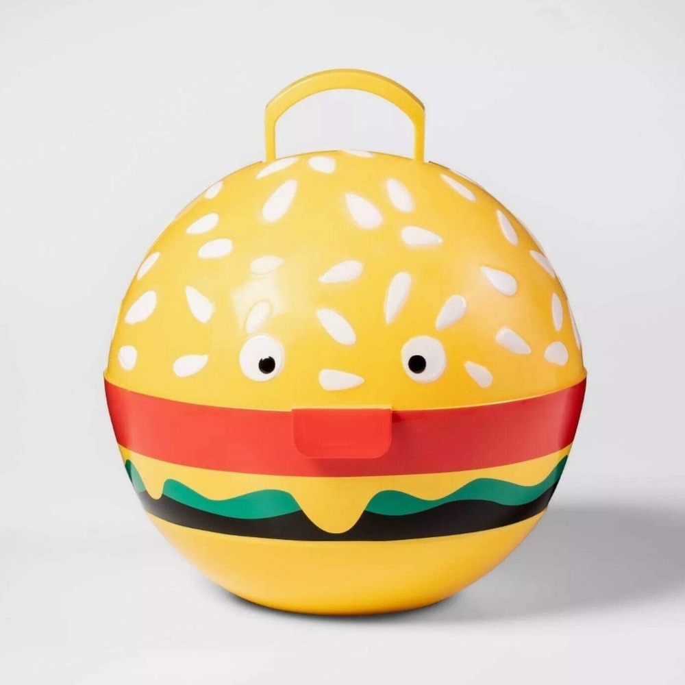 NWT Fun and Adorable Sun Squad Hamburger Grill Caddy Yellow Durable Plastic‎